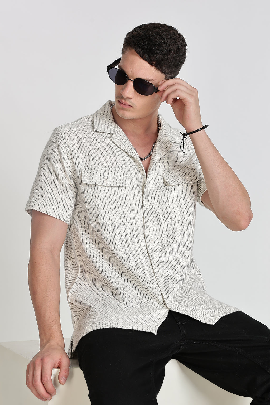 TEXTURED REGULAR FIT SHIRT