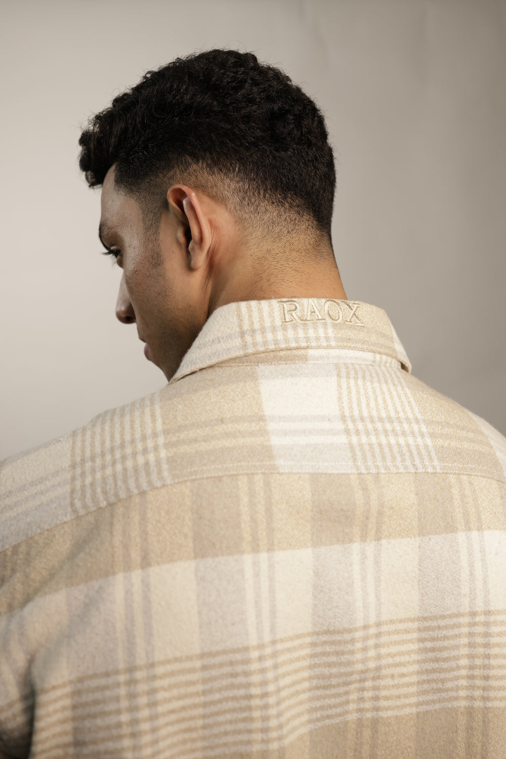 RAOX Sandstone Plaid Shacket