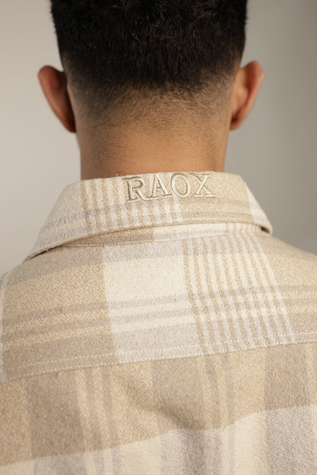 RAOX Sandstone Plaid Shacket