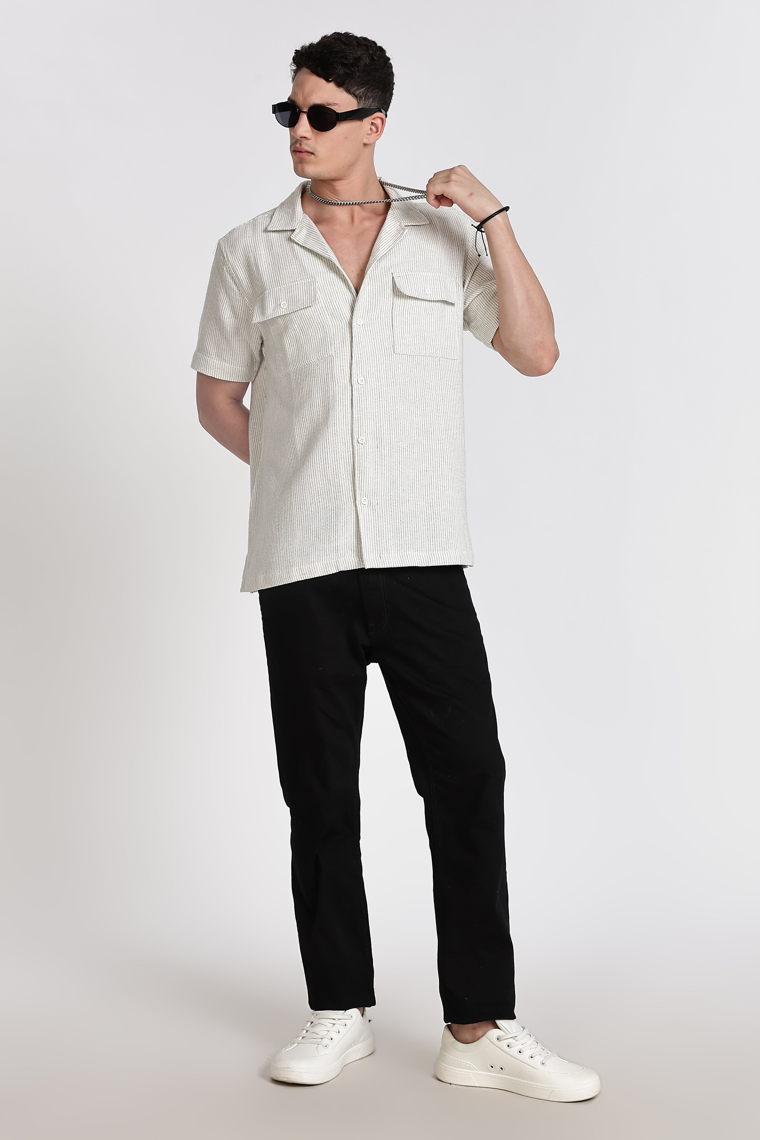 TEXTURED REGULAR FIT SHIRT