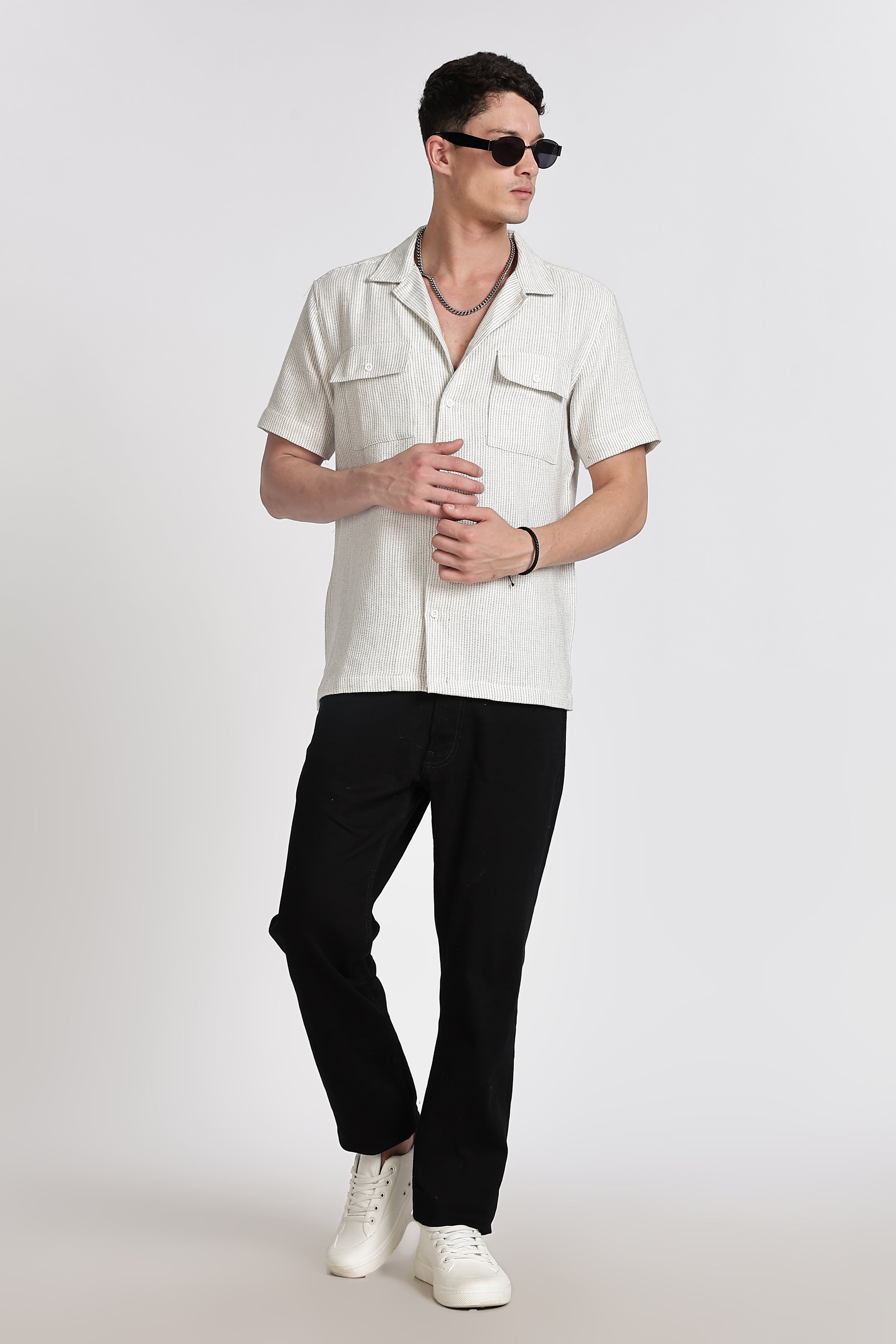 TEXTURED REGULAR FIT SHIRT