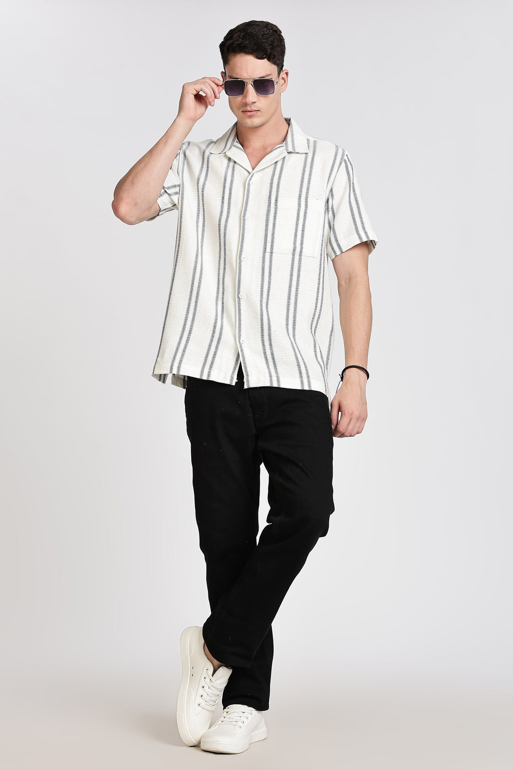 Men Relaxed Fit Self Design Casual Shirt