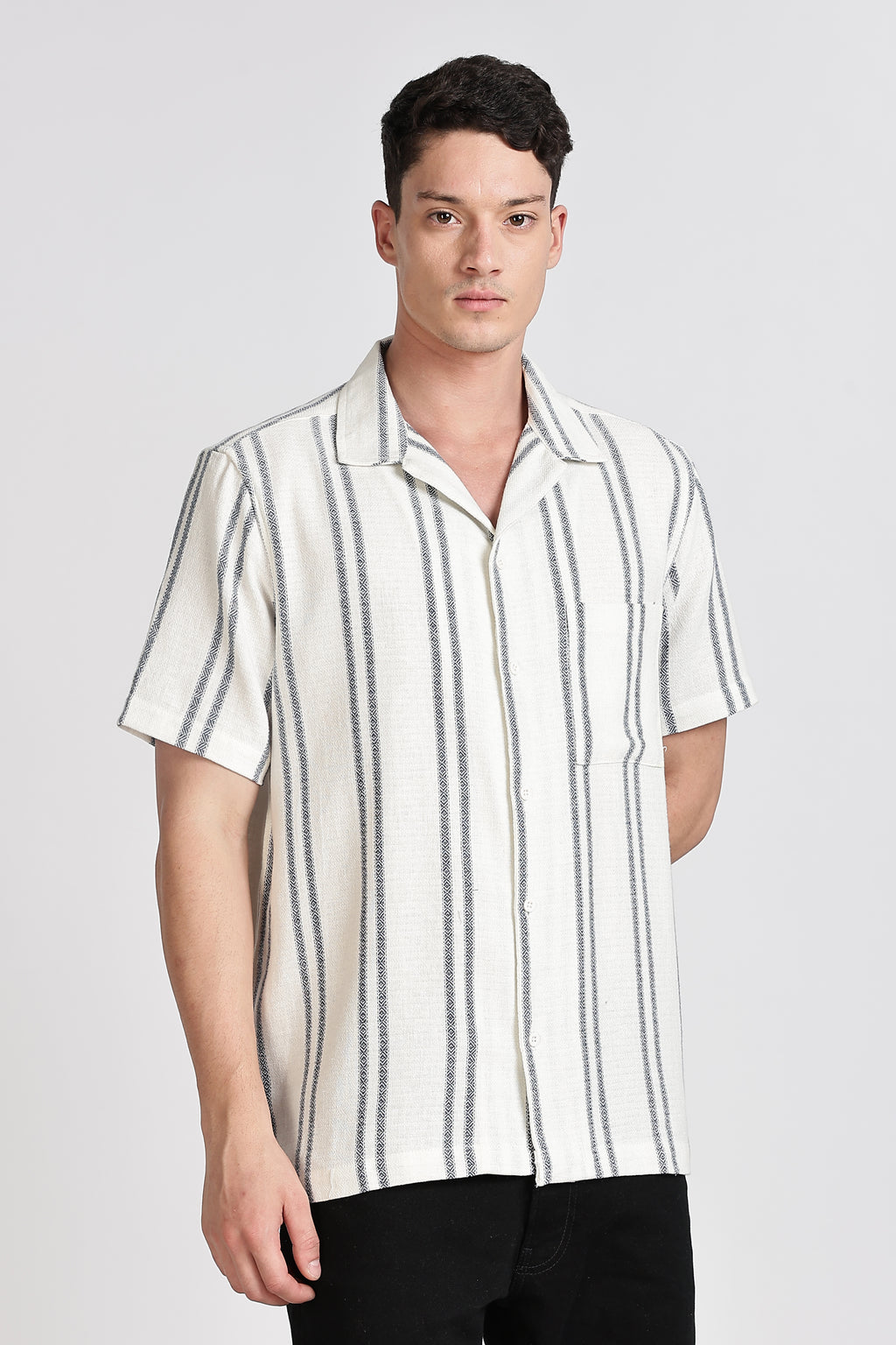 Men Relaxed Fit Self Design Casual Shirt